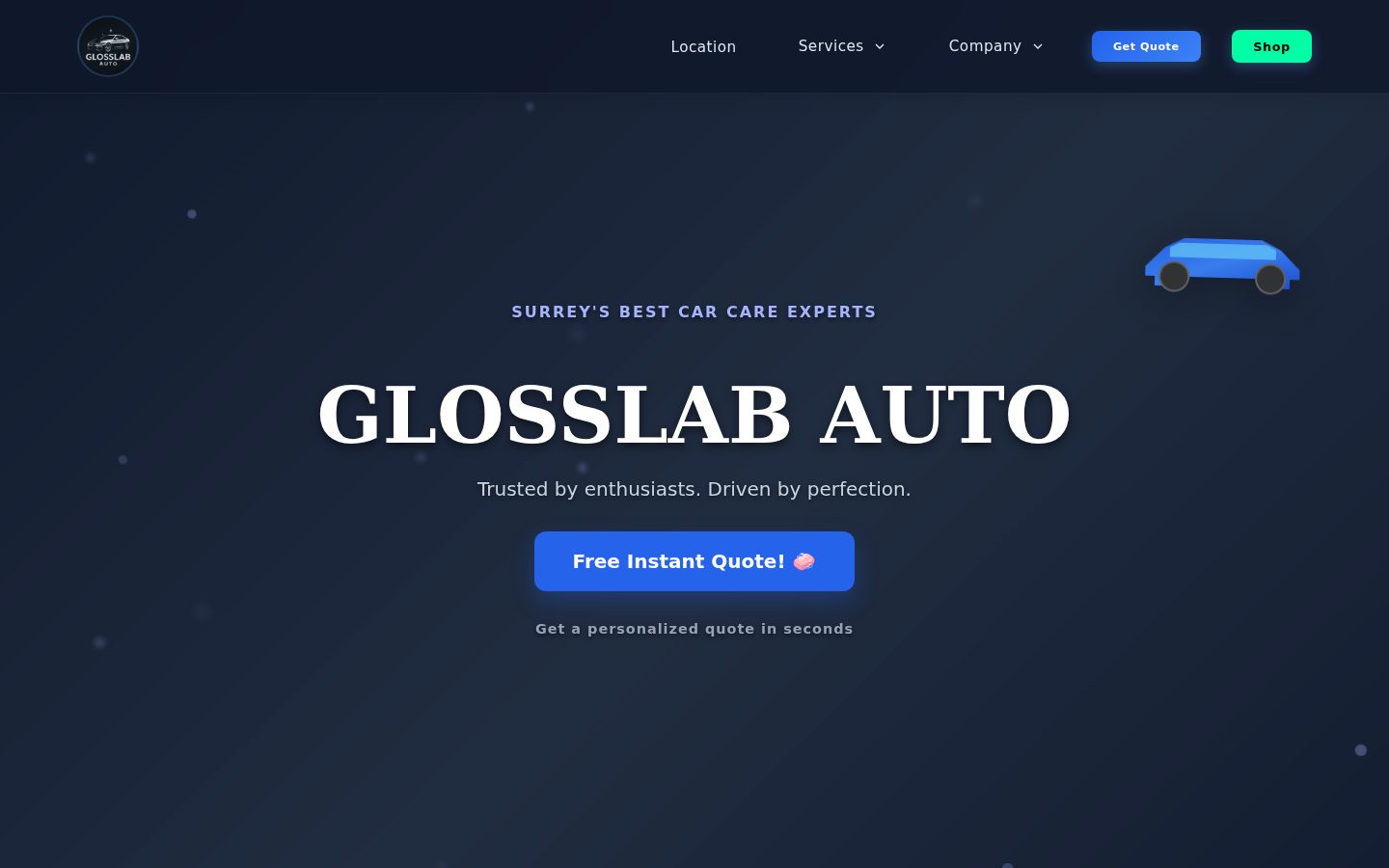 GlossLab Auto, desktop view 1