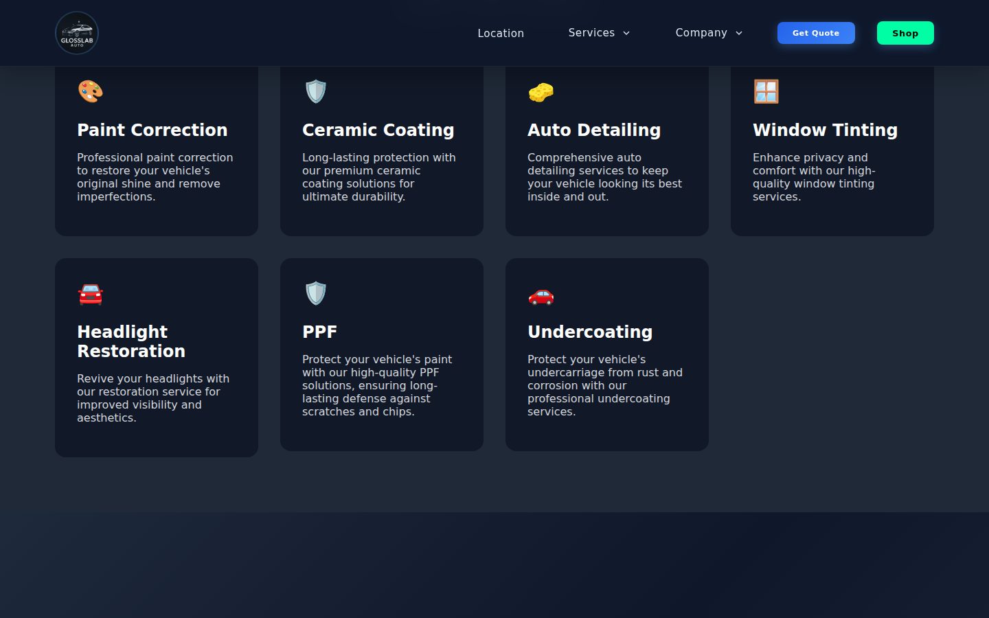 GlossLab Auto, desktop view 3