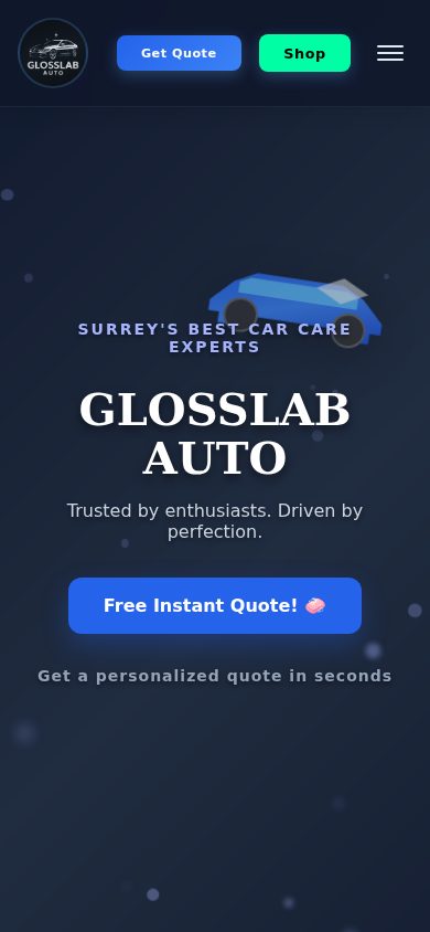 GlossLab Auto, phone view