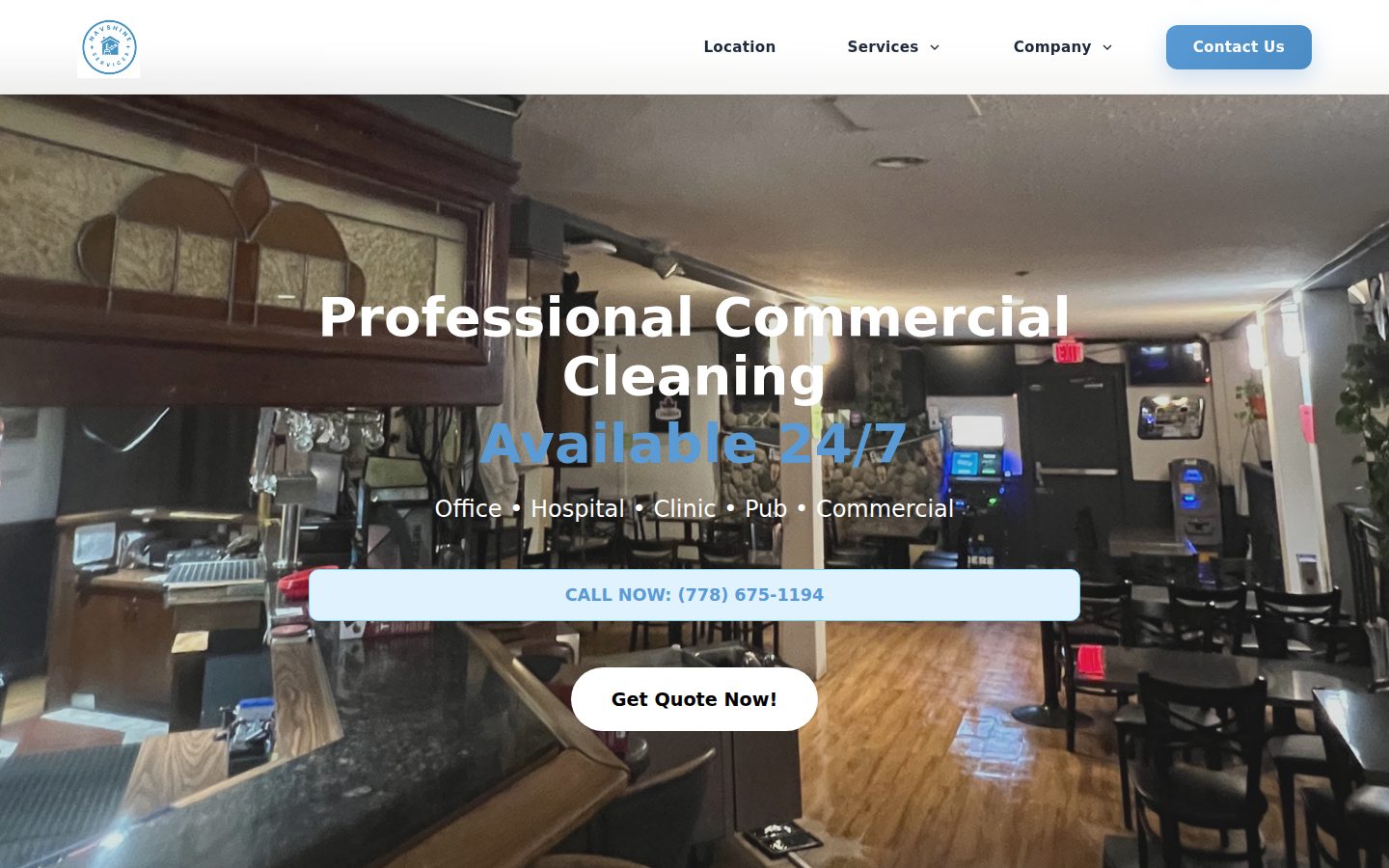 NavShine Cleaning Services, desktop view 1