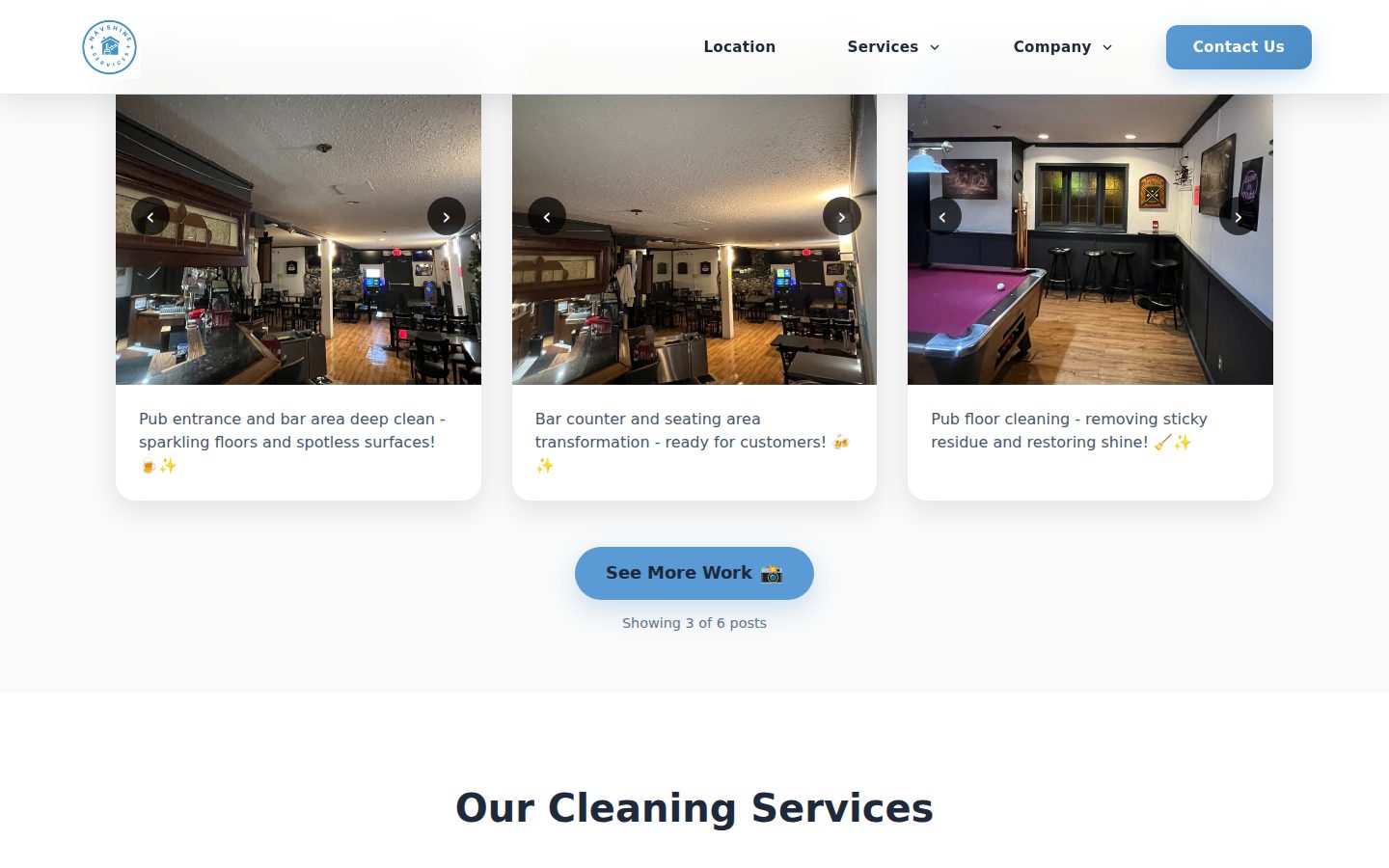 NavShine Cleaning Services, desktop view 3