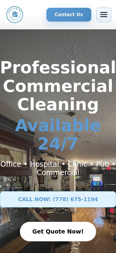 NavShine Cleaning Services, phone view